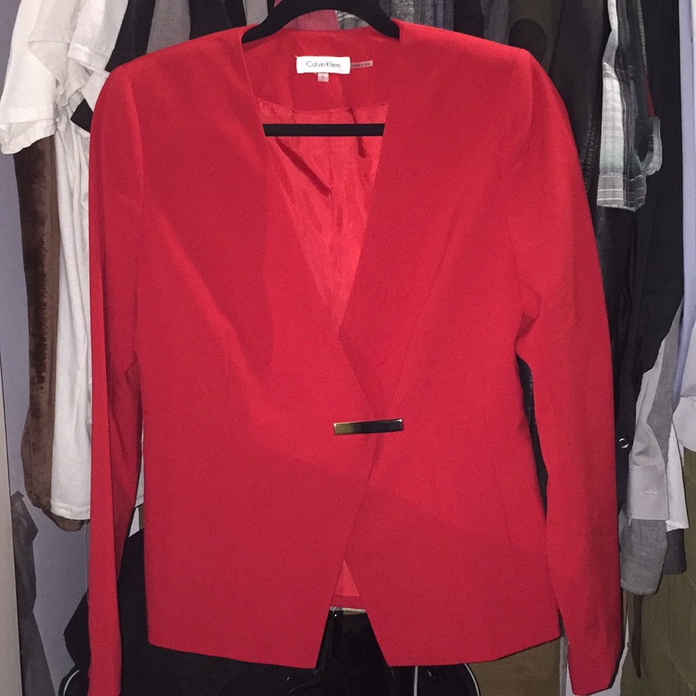 Red Calvin Klein Blazer